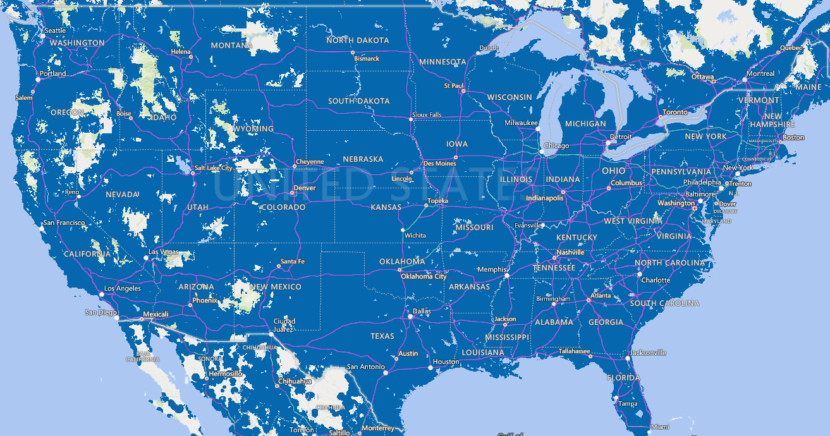 Coverage Map Bix Wireless - Att Coverage Map 830x436 